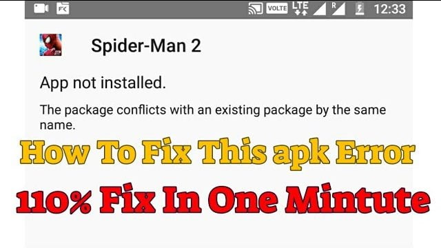 How to fix The package conflicts with an existing package by the same name apk Error